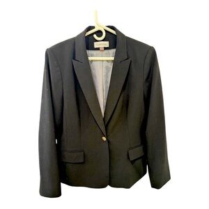 Calvin Klein Women's Black Single-Button Blazer Jacket
Size 14